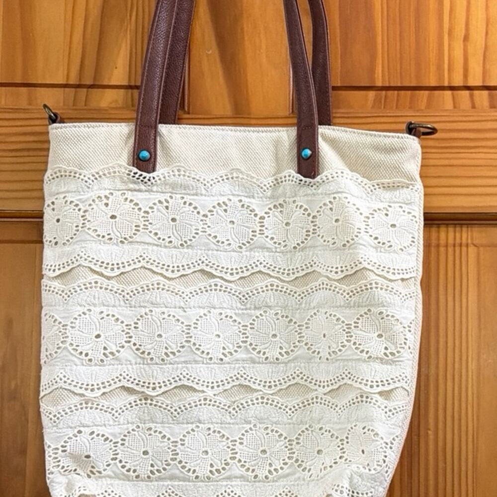 Y2K Vintage Lace Mudd Tote Bag